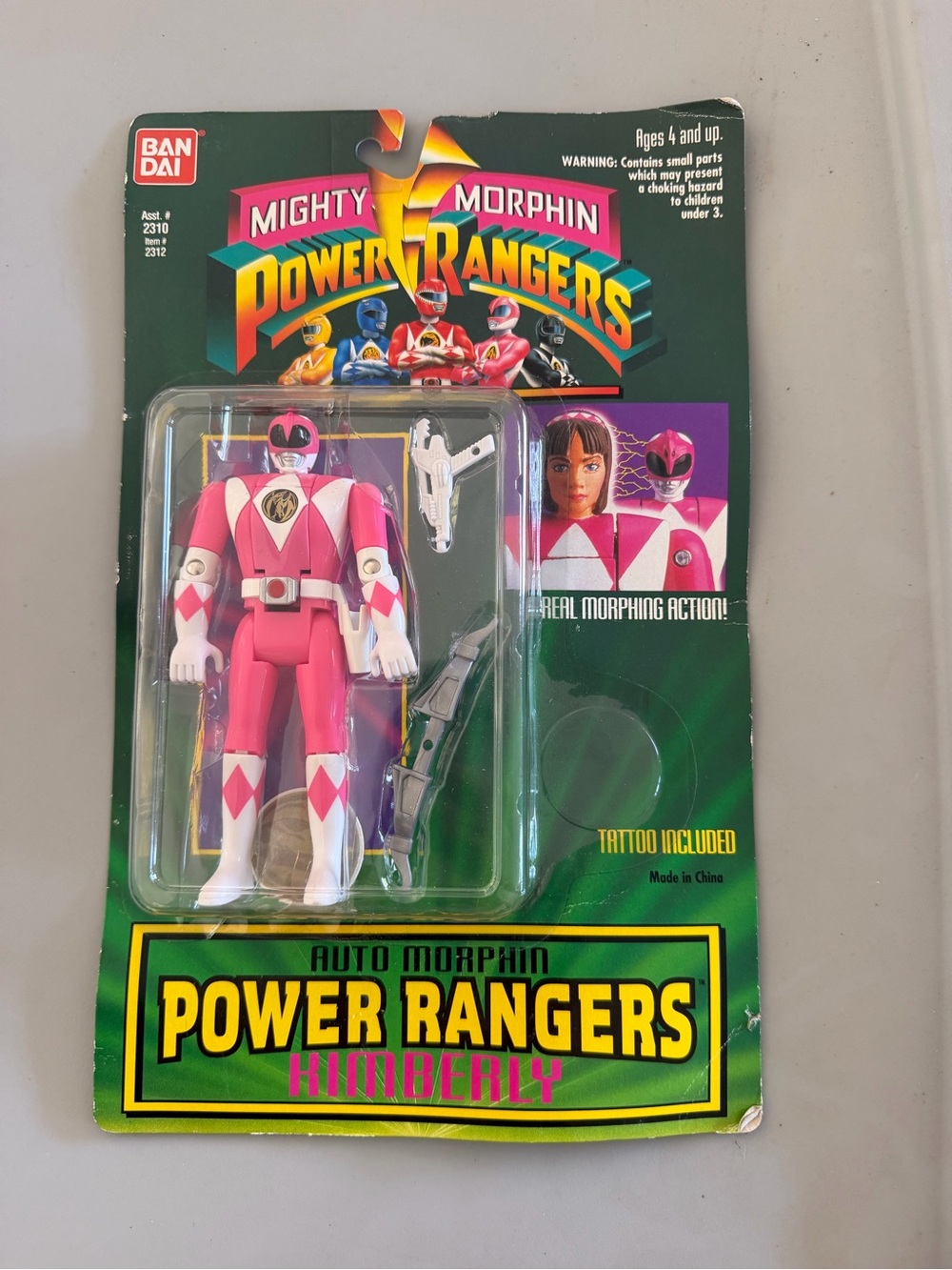 Mighty Morphin Power Rangers Pink Ranger (Kimberly) Action Figure - Pink